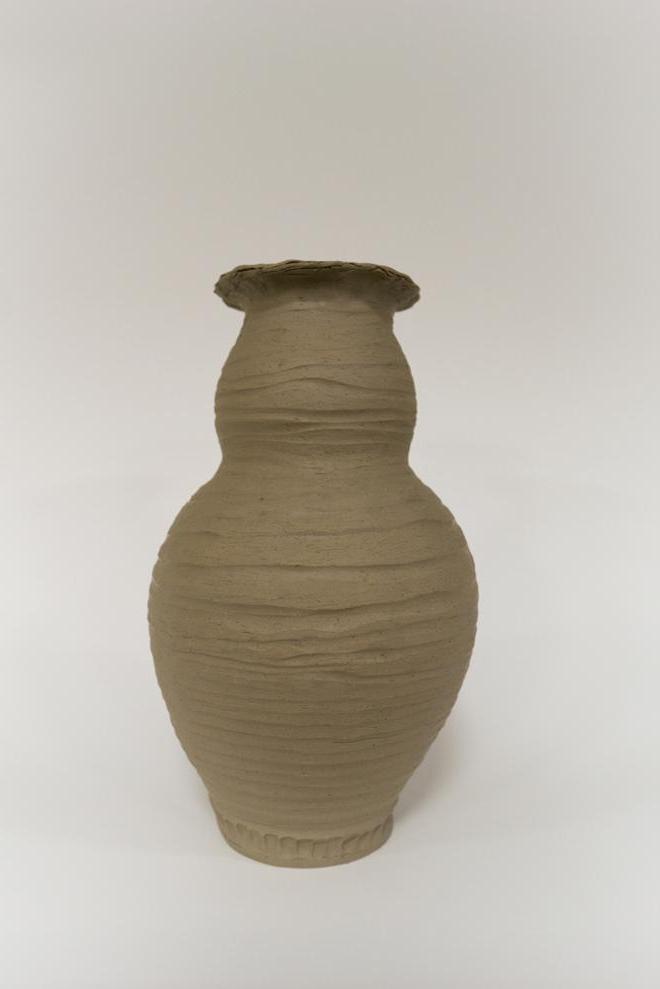 ceramic beige Brown vase