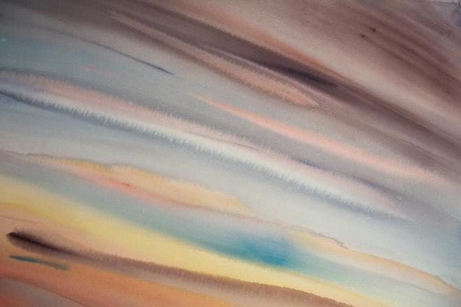 painting of soft streak skyscape